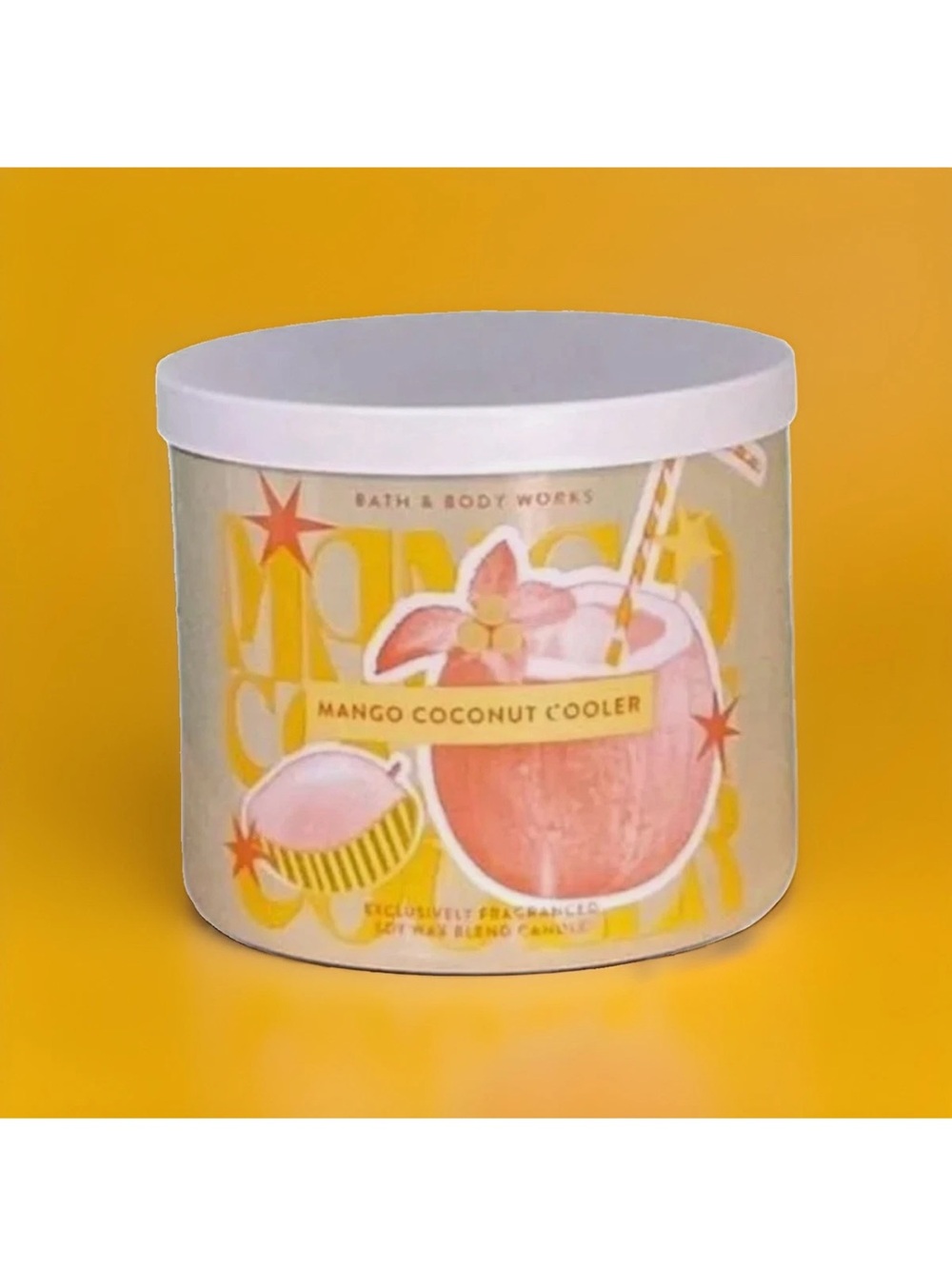 Bath & Body Works 3-Wick Candle- Mango Coconut Cooler (14.5 oz)